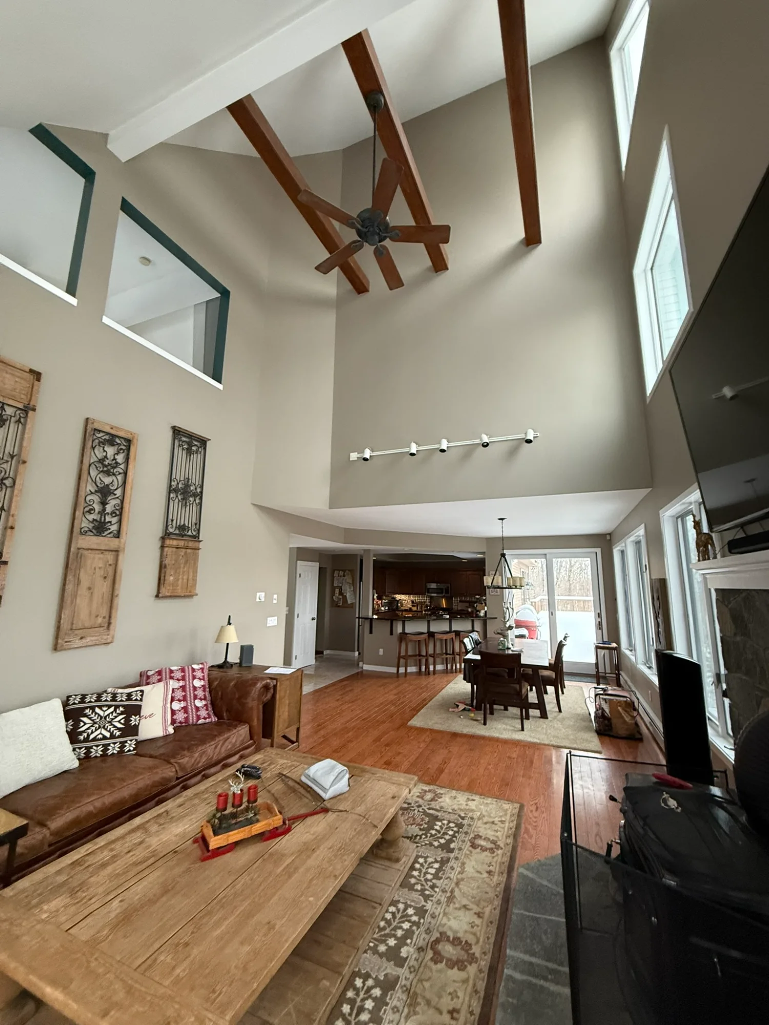 freshly painted living room walls and trim